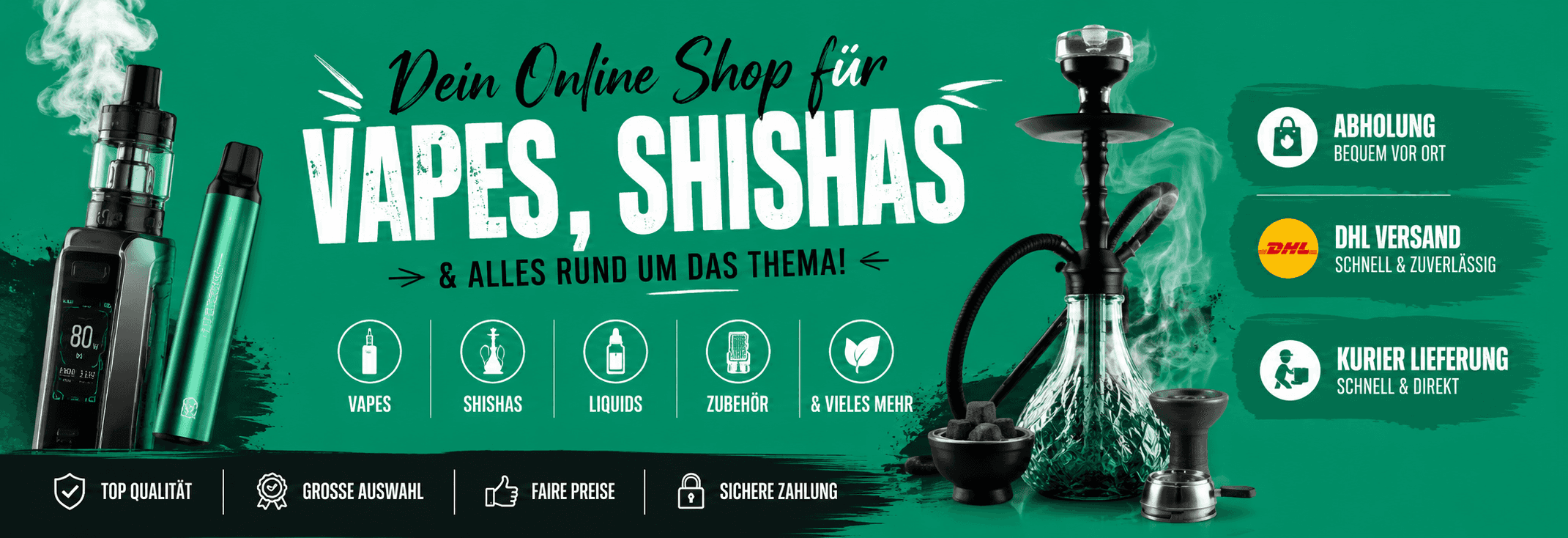 Vapes & E-Shishas bequem online bestellen