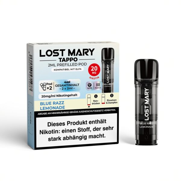 Lost Mary Tappo 2x 600 Züge Blue Razz Lemonade