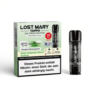 Lost Mary Tappo 2x 600 Züge Kiwi Passion Fruit Guave