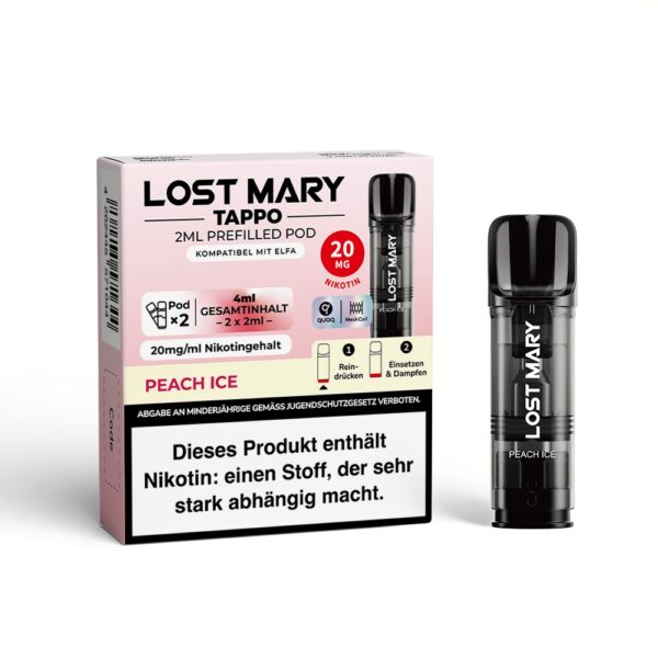 Lost Mary Tappo 2x 600 Züge Peach Ice