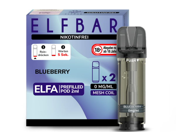 Elf Bar Elfa 2x 600 Züge Blueberry 0mg