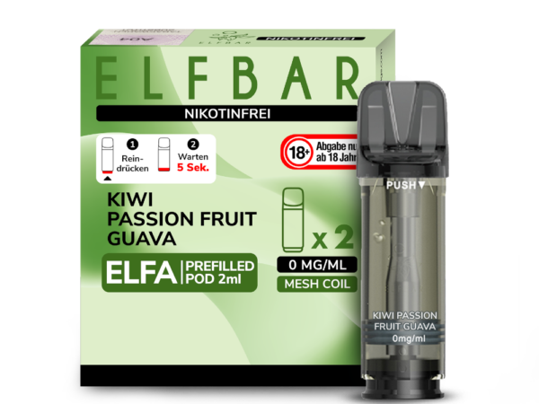 Elf Bar Elfa 2x 600 Züge Passion Fruit Guave 0mg