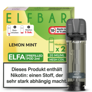 Elf Bar Elfa 2x 600 Züge Lemon Mint