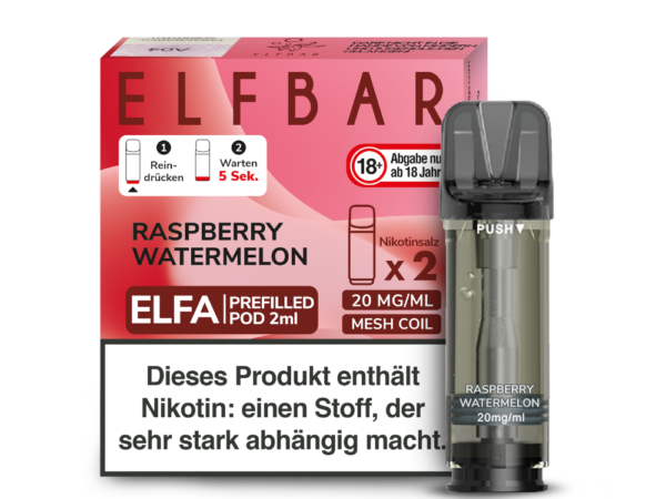 Elf Bar Elfa 2x 600 Züge Raspberry Watermelon