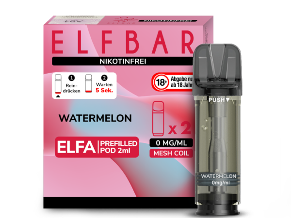 Elf Bar Elfa 2x 600 Züge Watermelon 0mg