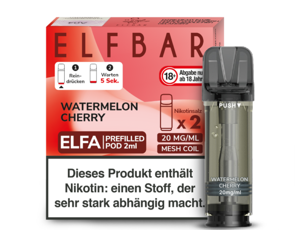 Elf Bar Elfa 2x 600 Züge Watermelon Cherry