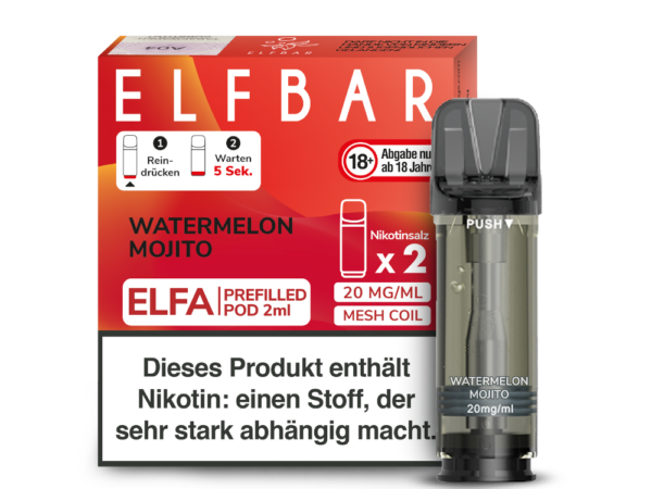 Elf Bar Elfa 2x 600 Züge Watermelon Mojito