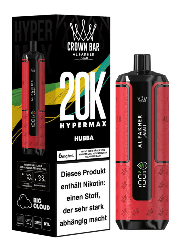 Alfakher 20k Crown Bar Hypermax Hubba