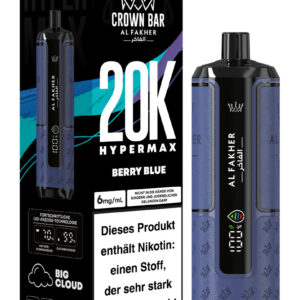 Alfakher 20k Crown Bar Hypermax Berry Blue