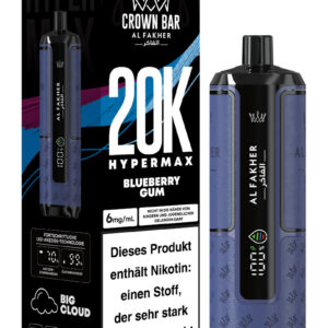 Alfakher 20k Crown Bar Hypermax Blueberry Gum