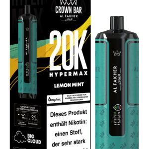 Alfakher 20k Crown Bar Hypermax Lemon Mint