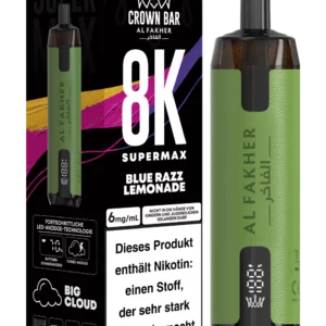 Alfakher 8k Crownbar Supermax Blue Razz Lemonade